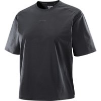 Salomon Women's Trackline Short Sleeve Tee Deep Black