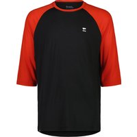 Mons Royale Men's Tarn Merino Shift Raglan 3/4 Retro Red/Black