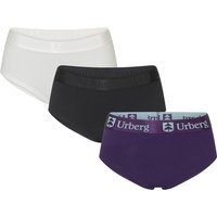 Urberg Women's Bamboo Hipsters 3-Pack Black Beauty+bright White+grape