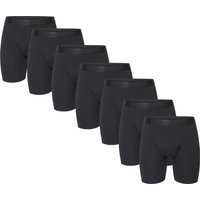 Urberg Men's Bamboo Boxers Long Leg 7-Pack Black Beauty