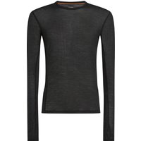 Icebreaker Men's Merino 75 Cool-Lite Featherlight Longleeve Crewe Black