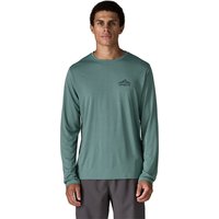 Patagonia Men's Long Sleeved Capilene Cool Daily Shirt Cloud Crag Blue Sage - Light Blue Sage X-dye