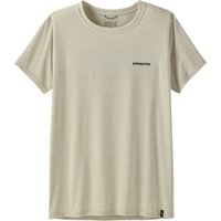 Patagonia Women's Capilene Cool Daily Shirt Boardshort Logo Dyno White