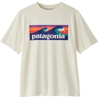 Patagonia Kids' Capilene Silkweight T-Shirt Boardshort Logo: White