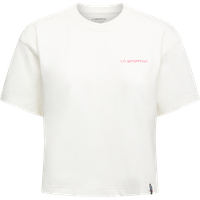La Sportiva Women's Redgarden Crop T-Shirt Chalk/Azalea