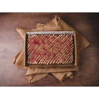 Raspberry & White Chocolate Flapjack Platter | Tray | Cut Into 12-96 Pieces | Gluten Free | No Palm Oil