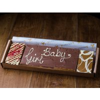 Baby Girl Message Flapjack Box - Millionaires Message Plaque with 2 Additional Flapjacks