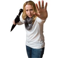 Selbstverteidigungsschirm mit Knauf schwarz gebeizt