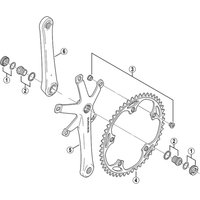 Freewheel Shimano Dura-Ace Track FC-7700 crank arm cap and washer | Extra 10% off for BC Members, money back guarantee + FREE Delivery options & Returns