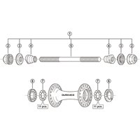Freewheel Shimano Dura-Ace Track HB-7710 front Track complete axle 142 mm | Extra 10% off for BC Members, money back guarantee + FREE Delivery options & Returns