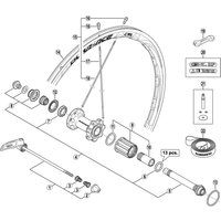 Freewheel Shimano Spares WH-9000-C35-CL spoke and nipple set, rear | Extra 10% off for BC Members, money back guarantee + FREE Delivery options & Returns