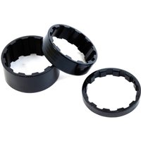 Freewheel M Part Splined Alloy Headset Spacers 1-1/8 inch, 5 / 10 / 15 mm Black, Pack of 3 | Extra 10% off for BC Members, money back guarantee + FREE Delivery options & Returns