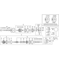 Freewheel Shimano Alfine SM-S500 Alfine S500 hub components - non-turn washers, cap nuts and CJ-8S20 | Extra 10% off for BC Members, money back guarantee + FREE Delivery options & Returns