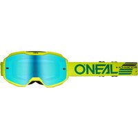 Freewheel Oneal B-10 Goggle SOLID neon yellow - radium blue | Extra 10% off for BC Members, money back guarantee + FREE Delivery options & Returns
