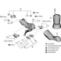 Freewheel Shimano Spares ST-RX820 left hand name plate L and fixing screw | Extra 10% off for BC Members, money back guarantee + FREE Delivery options & Returns