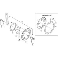 Freewheel Shimano Spares FC-2450 50T chain guard and fixing bolts, silver | Extra 10% off for BC Members, money back guarantee + FREE Delivery options & Returns