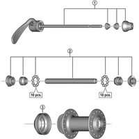 Freewheel Shimano Spares HB-TX505 complete hub axle, 108 mm | Extra 10% off for BC Members, money back guarantee + FREE Delivery options & Returns