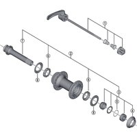 Freewheel Shimano Spares HB-M8000 complete quick release, 133 mm | Extra 10% off for BC Members, money back guarantee + FREE Delivery options & Returns