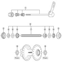 Freewheel Shimano Spares HB-M525 complete axle assembly M10 108 mm | Extra 10% off for BC Members, money back guarantee + FREE Delivery options & Returns