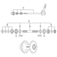 Freewheel Shimano Spares HB-M525-A complete hub axle, 108 mm | Extra 10% off for BC Members, money back guarantee + FREE Delivery options & Returns