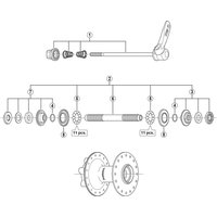Freewheel Shimano Spares HB-M529 complete quick release 133 mm, black | Extra 10% off for BC Members, money back guarantee + FREE Delivery options & Returns