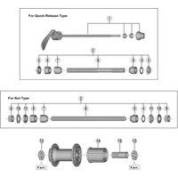 Freewheel Shimano Spares FH-TX800 complete hub axle 185 mm for nut type | Extra 10% off for BC Members, money back guarantee + FREE Delivery options & Returns
