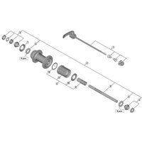 Freewheel Shimano Spares FH-M7000 complete quick release 163 mm | Extra 10% off for BC Members, money back guarantee + FREE Delivery options & Returns