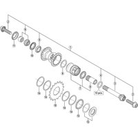 Freewheel Shimano Spares FH-MX71 complete hub axle | Extra 10% off for BC Members, money back guarantee + FREE Delivery options & Returns