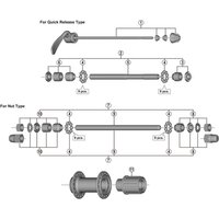 Freewheel Shimano Spares FH-TY500 complete hub axle for quick release type, 141 mm | Extra 10% off for BC Members, money back guarantee + FREE Delivery options & Returns