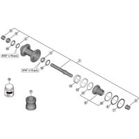 Freewheel Shimano Spares FH-M7130-B complete hub axle, 157 mm | Extra 10% off for BC Members, money back guarantee + FREE Delivery options & Returns