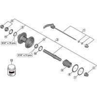 Freewheel Shimano Spares FH-MT500 complete hub axle, 146 mm | Extra 10% off for BC Members, money back guarantee + FREE Delivery options & Returns