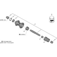 Freewheel Shimano Spares FH-TC500-HL complete axle | Extra 10% off for BC Members, money back guarantee + FREE Delivery options & Returns