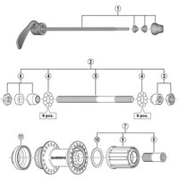 Freewheel Shimano Spares FH-RM35 complete hub axle 146 mm | Extra 10% off for BC Members, money back guarantee + FREE Delivery options & Returns