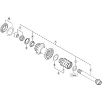 Freewheel Shimano Spares FH-M828 left hand lock nut and cone with dust cover, M15 | Extra 10% off for BC Members, money back guarantee + FREE Delivery options & Returns