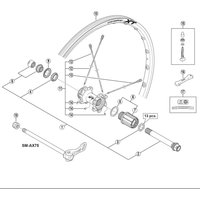 Freewheel Shimano Spares WH-M788-R12 left hand lock nut and cone, M15 with dust cover | Extra 10% off for BC Members, money back guarantee + FREE Delivery options & Returns