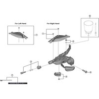 Freewheel Shimano Spares ST-EF505 right hand upper cover and fixing screws, 8-speed | Extra 10% off for BC Members, money back guarantee + FREE Delivery options & Returns