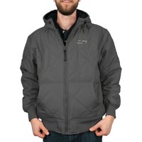 Freeze Defense Men's Fleece Lined Quilted Winter Jacket Coat (Small, Gray)