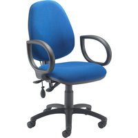 Orchid Lumbar Pump Ergonomic Operator Chair With Fixed Arms, Blue Orchid Lumbar Pump Ergonomic Operator Chair With Fixed Arms, Blue