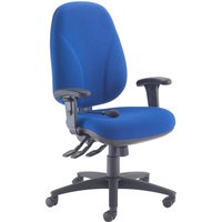 Orchid Deluxe Lumbar Pump Ergonomic Operator Chair With Height Adjustable Arms, Blue Orchid Deluxe Lumbar Pump Ergonomic Operator Chair With Height Adjustable Arms, Blue