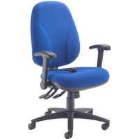 Orchid Deluxe Lumbar Pump Ergonomic Operator Chair With Folding Arms, Blue Orchid Deluxe Lumbar Pump Ergonomic Operator Chair With Folding Arms, Blue