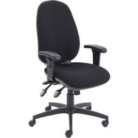 Orchid Deluxe Lumbar Pump Ergonomic Operator Chair With Height Adjustable Arms, Black Orchid Deluxe Lumbar Pump Ergonomic Operator Chair With Height Adjustable Arms, Black