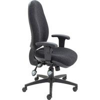 Orchid Deluxe Lumbar Pump Ergonomic Operator Chair With Height Adjustable Arms, Charcoal Orchid Deluxe Lumbar Pump Ergonomic Operator Chair With Height Adjustable Arms, Charcoal