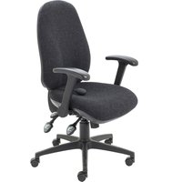 Orchid Deluxe Lumbar Pump Ergonomic Operator Chair With Folding Arms, Charcoal Orchid Deluxe Lumbar Pump Ergonomic Operator Chair With Folding Arms, Charcoal