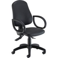 Orchid Ergonomic PU Operator Chair With Lumbar Pump & Fixed Arms Orchid Ergonomic PU Operator Chair With Lumbar Pump & Fixed Arms