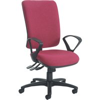 Polnoon Extra High Back Operator Chair With Fixed Arms, Scuba Polnoon Extra High Back Operator Chair With Fixed Arms, Scuba
