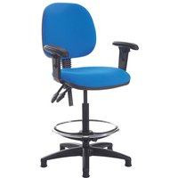 Point Draughtsman Chair With Height Adjustable Arms, Scuba Point Draughtsman Chair With Height Adjustable Arms, Scuba