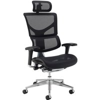 Merideth Ergonomic 24HR Mesh Operator Chair (With Headrest), Black Merideth Ergonomic 24HR Mesh Operator Chair (With Headrest), Black