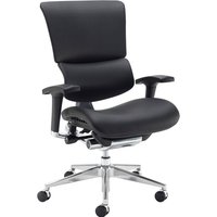 Merideth Ergonomic 24HR Leather Operator Chair, Black Merideth Ergonomic 24HR Leather Operator Chair, Black