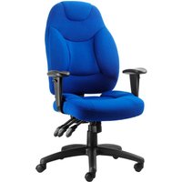 Ankara Fabric Executive Operator Chair, Blue Ankara Fabric Executive Operator Chair, Blue