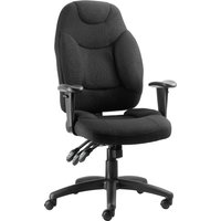 Ankara Fabric Executive Operator Chair, Black Ankara Fabric Executive Operator Chair, Black